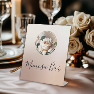 Wunderschönes Rose-Brautparty Mimosa Sockelschild