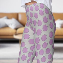 Wunderschönes Silver Polka Dot Pattern Leggings