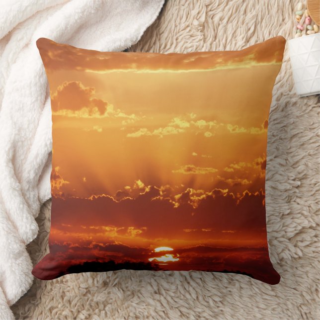 Wunderschönes Sonnenuntergang-Kissen Kissen (Decke)