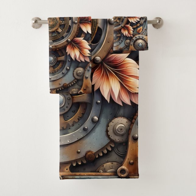 Wunderschönes Steampunkdesign Badhandtuch Set (Insitu)