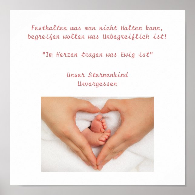 Wunderschönes Sternenkind Poster (Vorne)