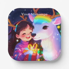 Wunderschönes Weihnachtsglühen Pappteller