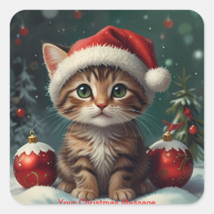 Wunderschönes Weihnachtsglühen Quadratischer Aufkleber