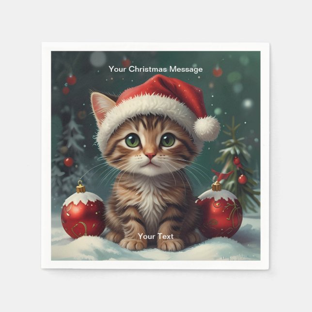 Wunderschönes Weihnachtsglühen Serviette (Vorderseite)