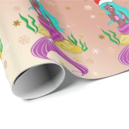 Wunderschönes Weihnachtsschneeflockenmuster Gold Geschenkpapier