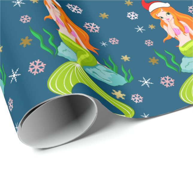 Wunderschönes Weihnachtsschneeflockenmuster Gold Geschenkpapier (Rolleneckpunkt)