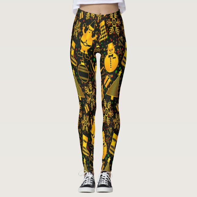 Wunderschönes Weihnachtswallpaper Leggings (Vorderseite)
