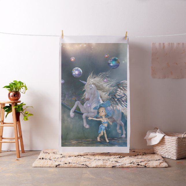 Wunderschönes weißes Einhorn mit wenig Fee Stoff (Beispiel)