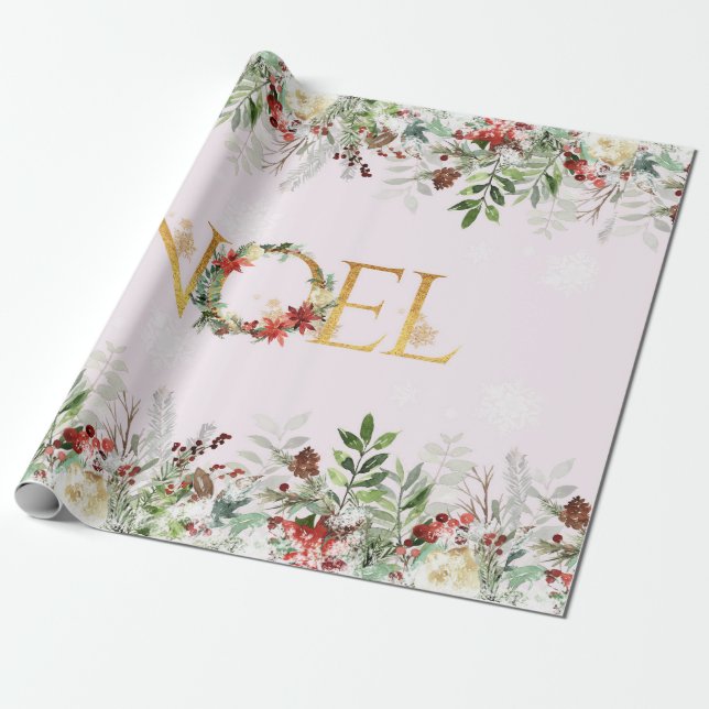 Wunderschönes Wintermustergülenpapier Geschenkpapier (Ungerollt)