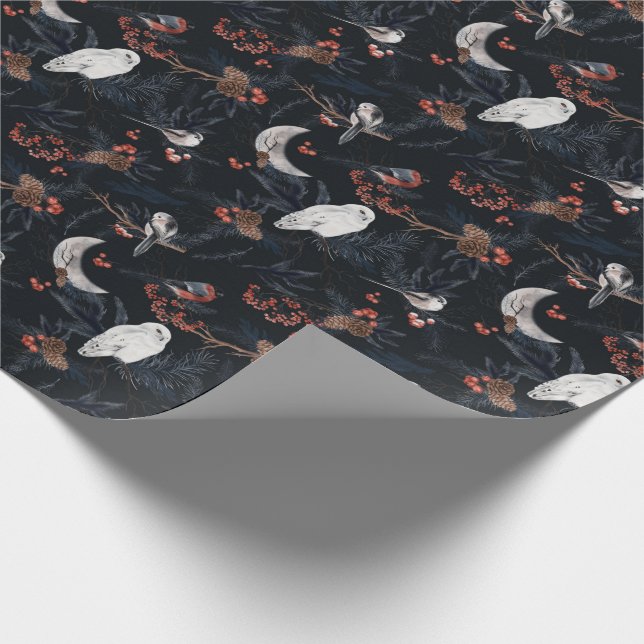 Wunderschönes Winterwald-Musterpapier Geschenkpapier (Ecke)