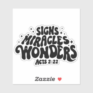 Wundersticker- Zeichen, Wunder und Wunder Aufkleber