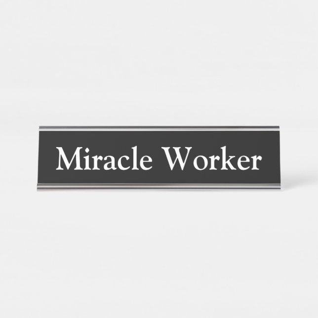 Wundertäter, Schreibtischnamensplakette (Vorderseite )