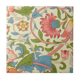 Wundervolle pastellfarbene Retro-William-Morris-Bl Fliese