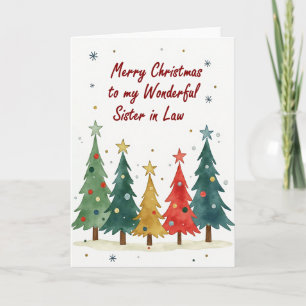 Wundervolle Schwägerin Weihnachtskarte Karte