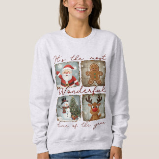 Wundervolle Weihnachts-Ikonen Nostalgie-Geschenk Sweatshirt