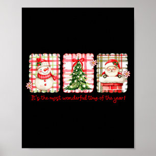 Wundervolle Zeit des Jahres Frohe Weihnachten Sant Poster