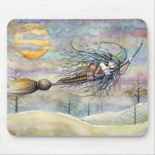 Wundervoller Flug in der Halloween-Nacht-Mauspad Mousepad