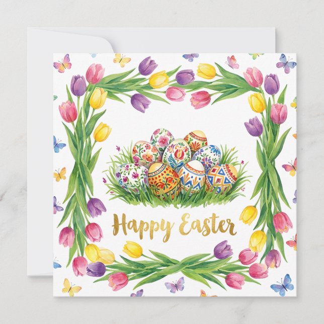 Wundervoller Frohe Ostern Gruß Karte (Vorderseite)