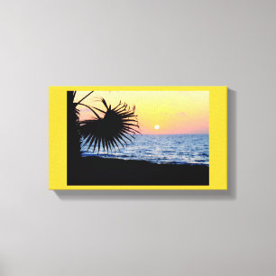 WUNDERVOLLER STRANDSONNENUNTERGANG LEINWANDDRUCK