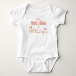Wundervolles Mädchen-Outfit für die erste Geburtst Baby Strampler