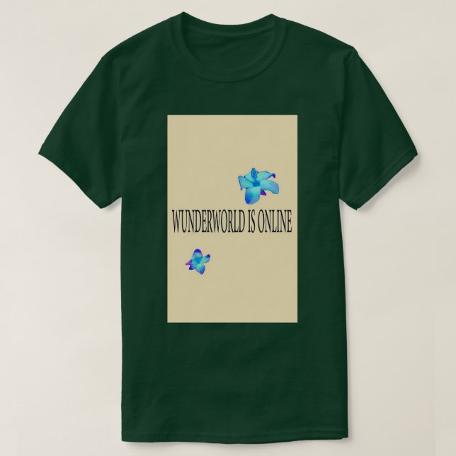 Wunderworld ist online Blue Blume Edition MERCH  T-Shirt (Design vorne)