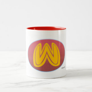 Wunderwurm-Emblem-Tasse Zweifarbige Tasse