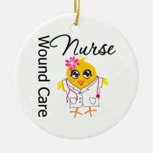 Wundsorgfalt-Krankenschwester-Küken Keramik Ornament