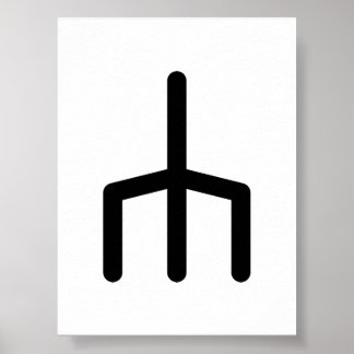 WUNJO Nordische Rune (Freude, Harmonie) | Elder Fu Poster