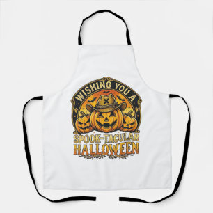 Wünsch dir ein spook-tastisches Halloween-Kürbis-C Schürze