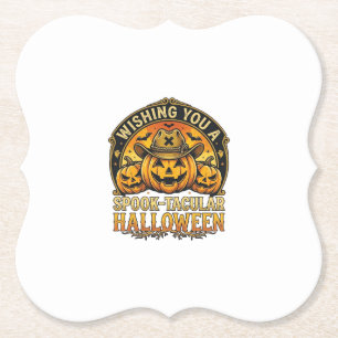 Wünsch dir ein spook-tastisches Halloween-Kürbis-C Untersetzer