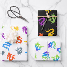 WUNSCH FARBFARBENES CHINESISCHES DRAGON-PATTER