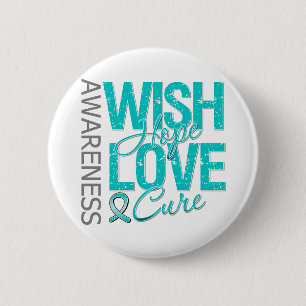 Wunsch-Hoffnungs-Liebe-Heilungs-Eierstockkrebs Button