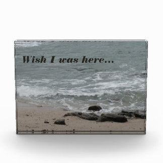 Wunsch ich war hier (Strand) Postkarte Fotoblock