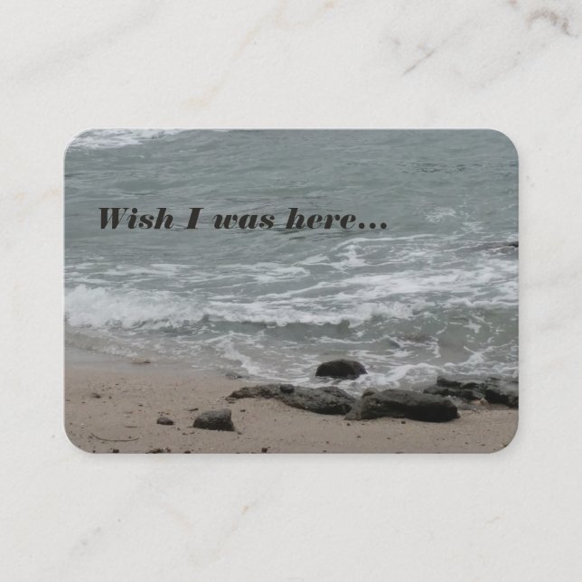 Wunsch ich wäre hier am Strand Visitenkarte (Vorderseite)