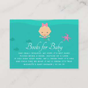 Wunsch nach einem Baby-Shower-Buch mit Meerjungfra Begleitkarte
