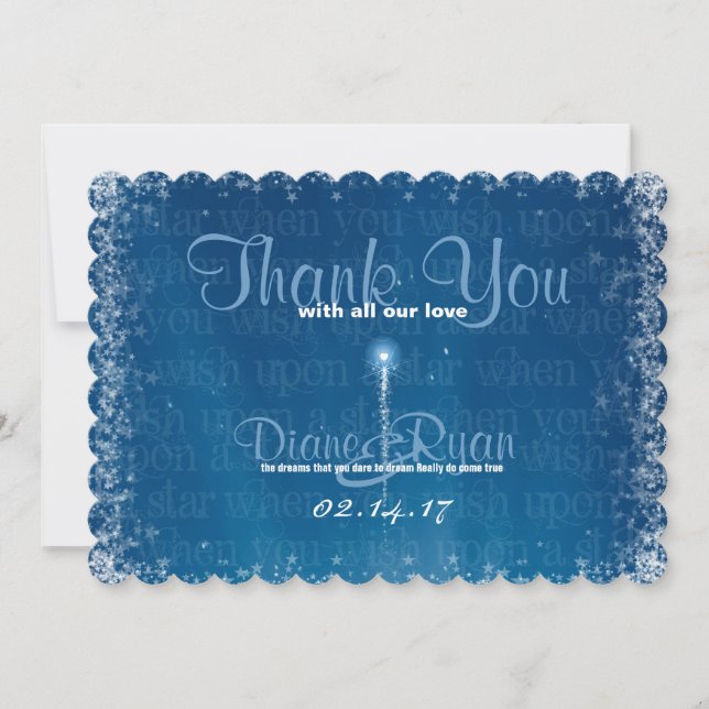 Wunsch nach einem Stern danken Ihnen Karten (Vorderseite)