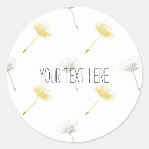 Wünsche Dandelion-Blume Runder Aufkleber
