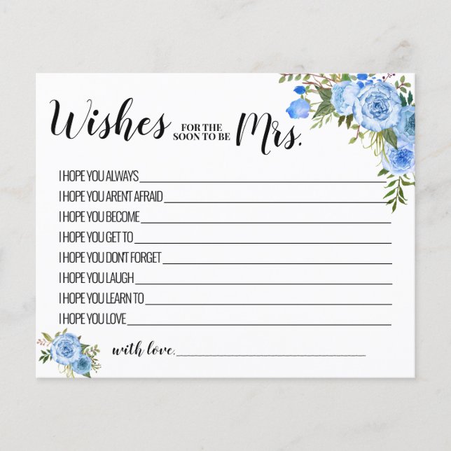 Wünsche, dass der Bald Frau Advice Card wird Flyer (Vorne)