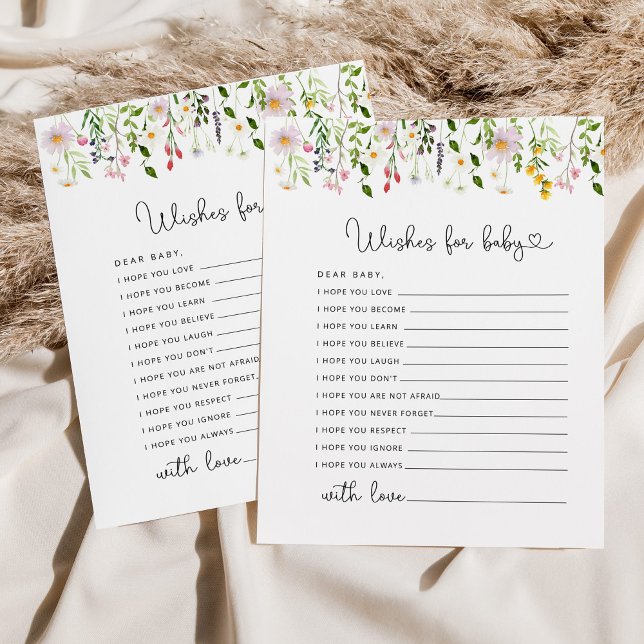 Wünsche der Wildblumen für die Babykarte (Von Creator hochgeladen)