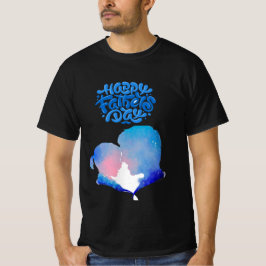 Wünsche des Vaters und Aquarellbilder gedruckt T-Shirt