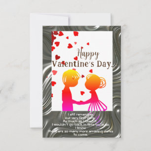 Wünsche ein glückliches Valentinstag. Karte