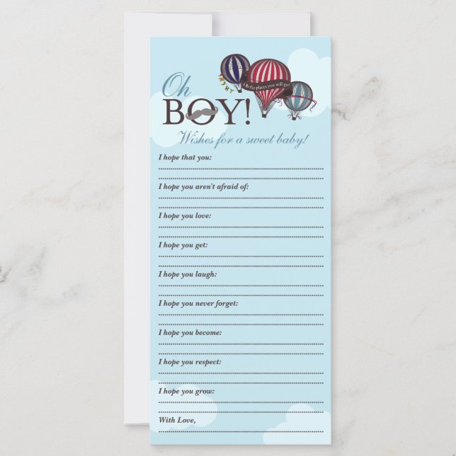 Wünsche für Baby - Baby Showcard (Vorderseite)