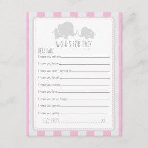 Wünsche für Baby - Baby Showcard Einladung