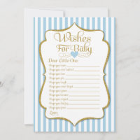 Wünsche für Baby Blue Gold Boy Baby Duschgame