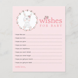 Wünsche für Baby Bunny Baby Duschberatungskarten