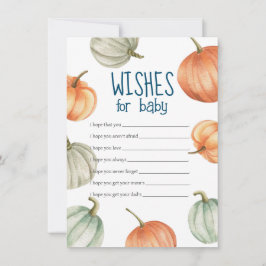 Wünsche für Baby Card, Wunschkarte Baby Dusche Karte