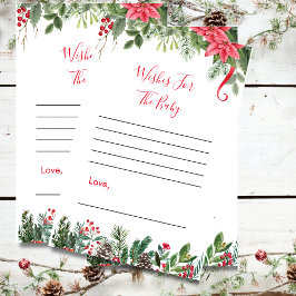 Wünsche für Baby Dusche Winter Weihnachten