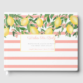Wünsche für Baby Girl, Limonen Pink Baby Dusche Gästebuch