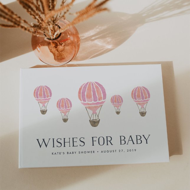 Wünsche für Baby | Heißluftballon Babydusche Gästebuch (Von Creator hochgeladen)