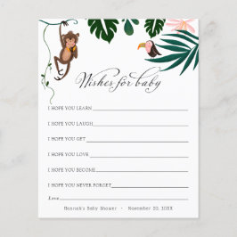 Wünsche für Baby Jungle Baby Dusche Postkarte